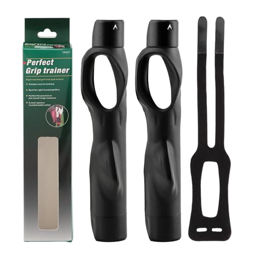 Waylenbo Golf Grip Trainer 2Pack with 1pc Injury Bracelet, Golf Grip Trainer Right Hand Training Aid to Help Train Correct Hand Position