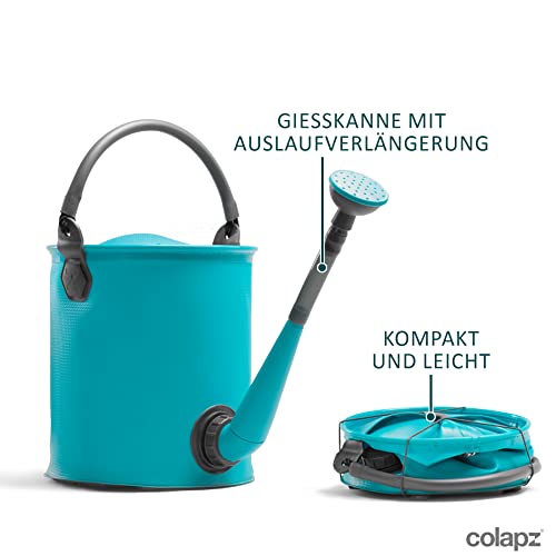 Colapz Faltbare Gießkanne & Eimer für Frischwasser – BPA-frei, Tragbar für Camping, Zelt, Festival, Wohnmobil & Wohnwagen – Praktische Outdoor Wasserkanne für Garten und Reise - Blau