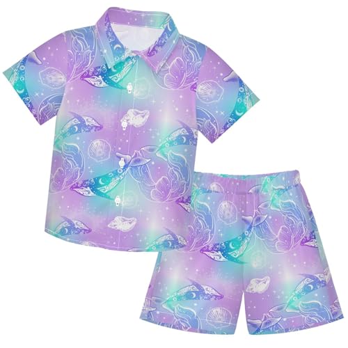 Image of visesunny Little Boys Short Sleeve T-Shirt Beach Shirts for kids children Casual Shorts Set Summer Clothes Outfits