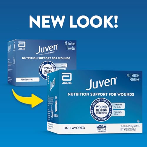 Juven Therapeutic Nutrition Drink Powder Including Collagen Peptides, Amino Acids, and HMB For Wound Healing Support, Unflavored, 30 Packets - Thumbnail 2
