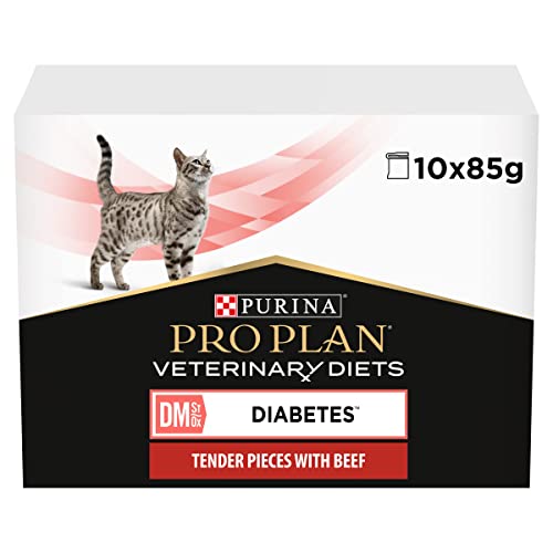 PRO PLAN VETERINARY DIETS DM Diabetes Management Wet Cat Food Beef 10x85g