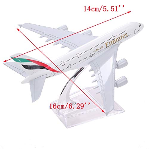 Image of Toys uncle Diecast Aeroplane Scale Model Only For Display, Size -16 Cm: A380 Emirates Airline, Multicolor