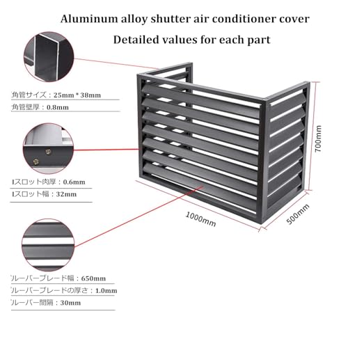 Protector de aire acondicionado exterior independiente contra lluvia y sol 4