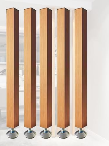 Séparateur de pièce à lattes en bois aménagement loft et bureau moderne