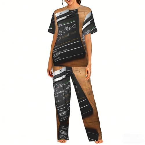Ensemble pyjama doux femme en maille respirante stretch pour la nuit