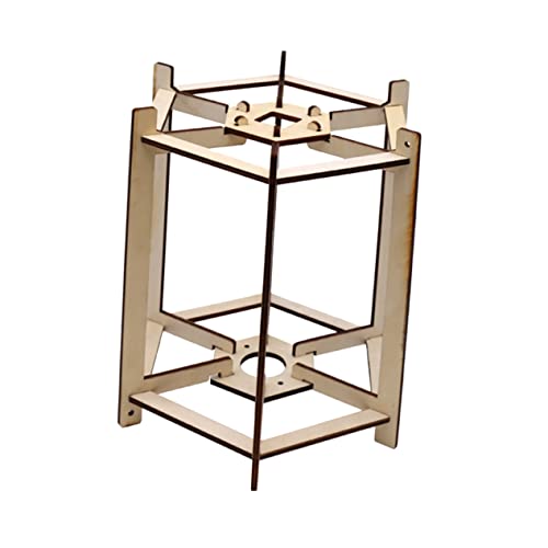 Holibanna Craft Lantern Bracket Wooden Lampshade Frame Diy Table Lamp Frame Lantern Decor