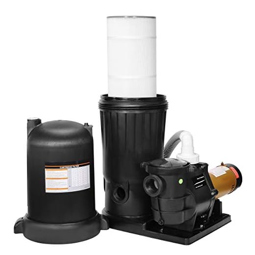 XtremepowerUS Deluxe Set 2.0hp Swimming Pool Pump Variable Speed 230v and Pool Cartridge Filter High Flo System w/Base