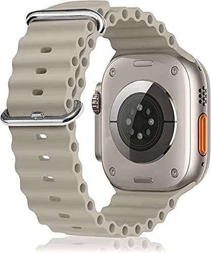 Image of Nick jones T800 Ultra Smartwatch with 1.06 inch HD Display, Bluetooth Calling Multiple Sports Modes & Watch Faces, Spo2 Monitoring & Heart Rate Monitoring, Call Notification Off White(sim not suppored)