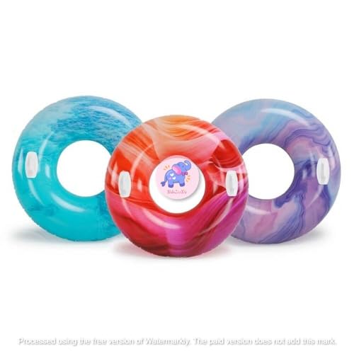 Image of Swimming Training Rings for Kids 9+ & Adult | Inflatable Round Swim Tube | Lightweight Circle Pool Float for Lake, Beach | Water Safety Lounge | Floaters for Girls,Boys- Pack of 1