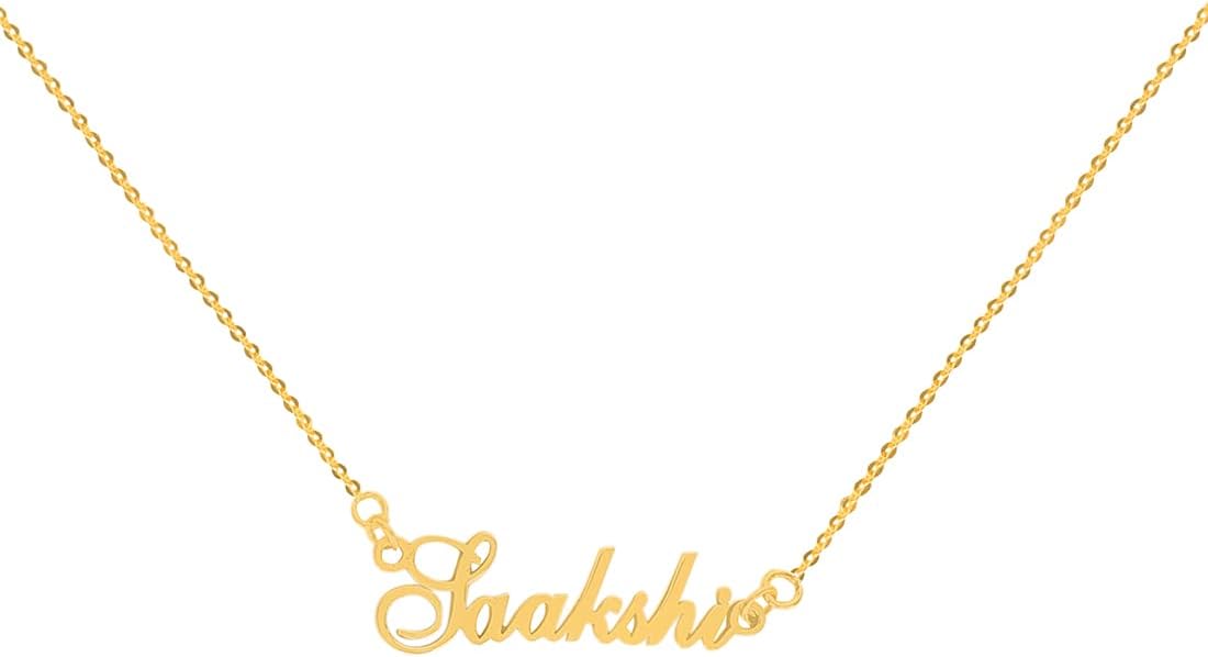 AS Jewels Customized Name Pendant and Necklace for Men and Women in Brass with Personalized Design for Gifting Loved Once (SP146)