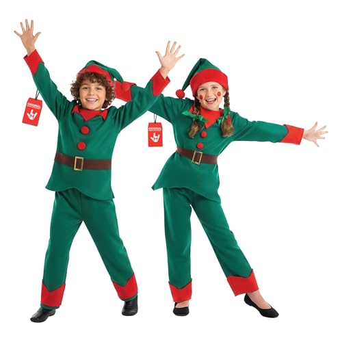Fun Shack Déguisement Lutin Enfant, Costume Noël, Lutin Fille, Déguisement Enfant Festif, XL