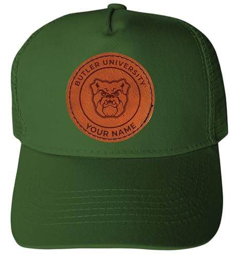 Butler Bulldogs Custom Collegiate Trucker Hat – Officially Licensed with Round Leather Patch (Green)
