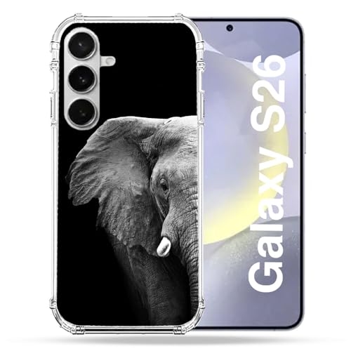 Coque Samsung S26 antichoc éléphant noir de protection