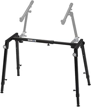 Quik Lok WS421 キーボードスタンド ブラック 高さ調節 折りたたみ Amazon.com - QUIK LOK WS-421 Adjustable Keyboard or Mixer
