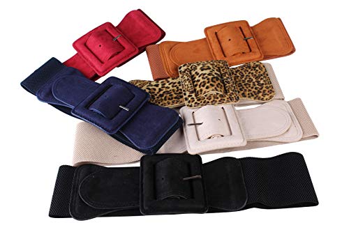 Women's Wide Elastic Waist Belt Waistband Plus Stretchy Cinch Belts4