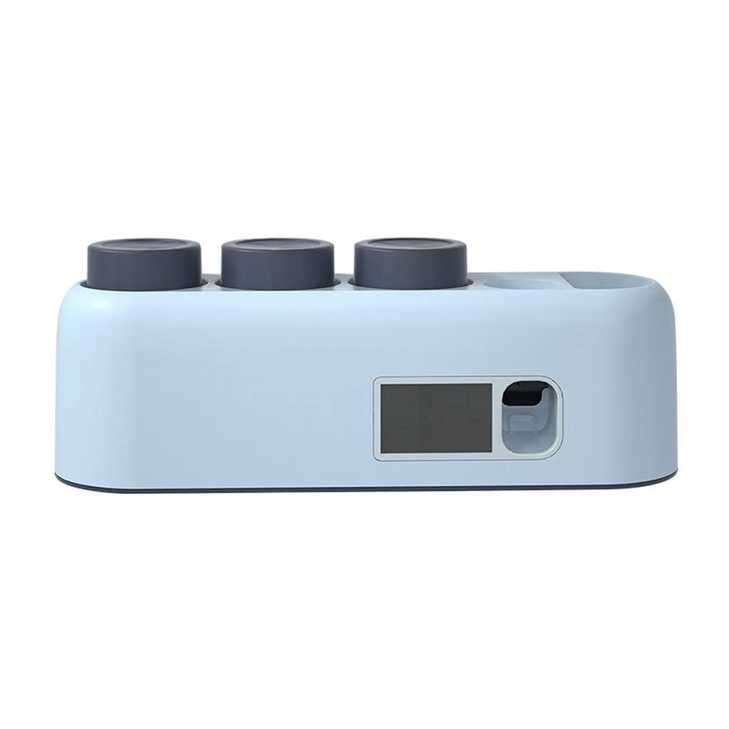 Estante para Cepillos de Dientes 2 Pezzi Supporto for spazzolino da Denti Intelligente a Parete con con PORTATO Kit di spremitura Automatico del distributore di dentifricio Automatico(A)
