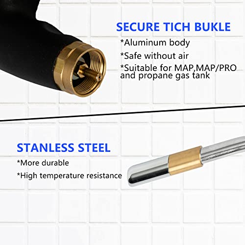 Youdo Propane Torch - High Intensity Trigger Start Propane Torch Head With Self Ignition, Flame Control, Flame Locking, Fuel By Mapp, Map/Pro And Propane Gas For Soldering Brazing Welding #TOP7