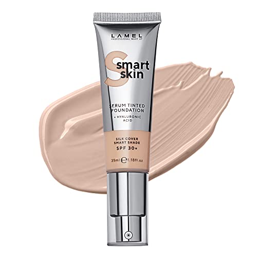 Lamel Smartskin Serum Tinted Foundation, Spf 30 - Hydrating & Nourishing - Hypoallergenic & Skin-Caring - Color Correcting - Anti-Aging Formula With Hyaluronic Acid, 402-1,18 Fl.oz. #TOP2