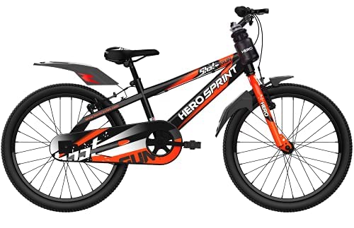 Hero Cycles Hero Sprint Whistle 20 T Inches with 4 Inches Steel Frame Kids Cycle Road Bike (Green, 6yrs to 11yrs).