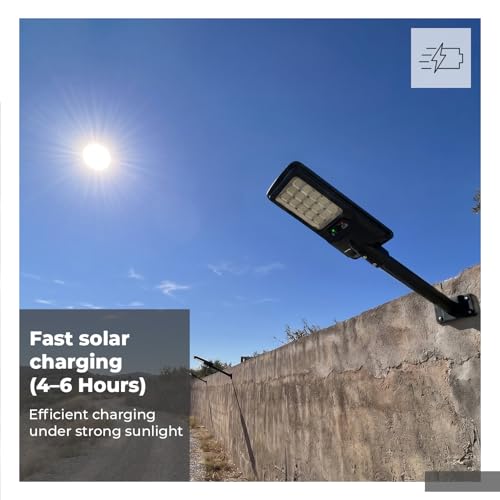 Image of Lifelong 140 W Solar Light for Outdoor Garden | 10000 mAh Waterproof Wall Light with Remote| Street Light with 2000 Lumens | Motion Sensor | Energy Saving for Home| Ideal for Gate, Yard & Pillar etc