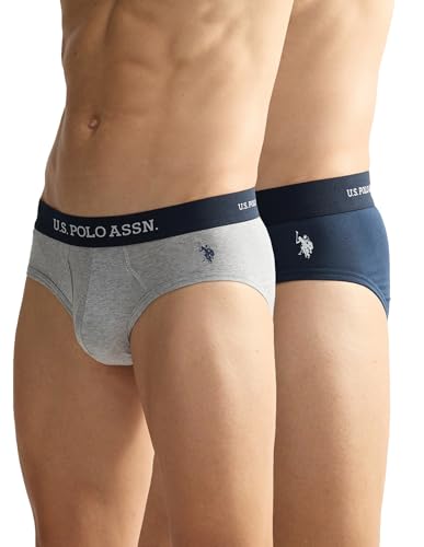 Image of U.S. Polo ASSN. Mens OEB11 Elasticized Waist Underwear Briefs - Pack of 2