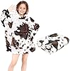 1 X Brand New Queenshin Zip Up Cow Wearable Blanket Hoodie,Oversized S