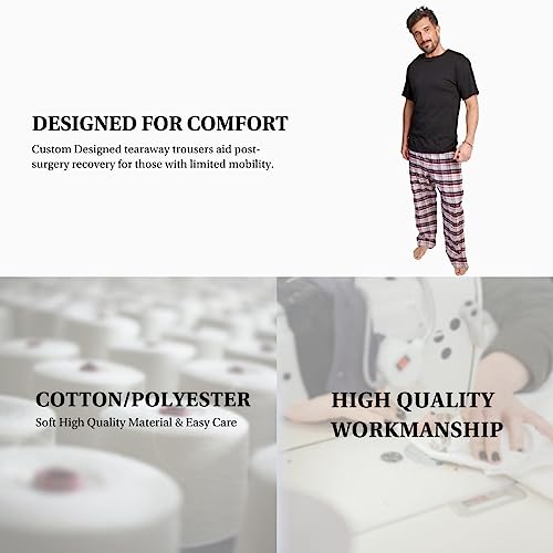 Image of Inspired Comforts Unisex Tearaway Post Surgery Recovery Pajama Pants with Side Snaps & Pockets