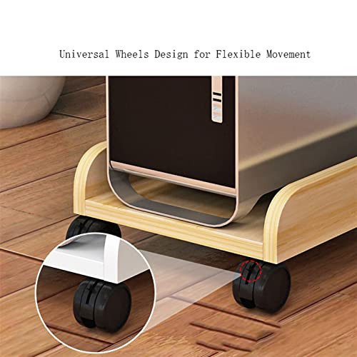 Soporte para CPU base para computadora de escritorio, bandeja elevadora desmontable con freno, soporte para chasis, soporte para computadora (Pequeño) miniatura 3