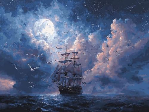 GSҌ DIY ANG̋hGLbgAPaint by NumbersqƑlnhhGX^[NtgCeAyCgoCio[ G|XgXDIY`ACeA Ƃ̕ǂ̑A60x80cm/24x32C`(t