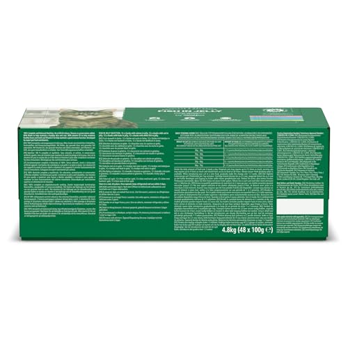 by Amazon Katzenfutter, nass, getreidefreies, für ausgewachsene Katzen, Fisch-Auswahl in Gelee, 4,8 kg (48 Packungen à 100 g)