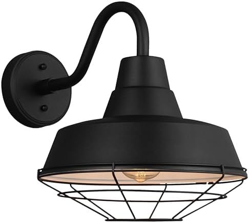 Generation Lighting Barn Light Cage for Outdoor Light Fixture Black 98374-12, Stainless Steel Hanging Light Cage for Rustic Home Decor, Metal Lamp Guard for Outdoor Wall Light Fixture