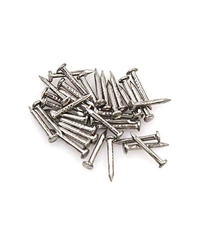 [Set of 200pcs]Tiny Wooden Nails for DIY Craft Projects, Antique Drawer Repairing, Mini Boxes Decorative Accessories(1×10mm/0.4in, Silver)
