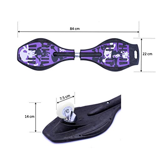Image of IRIS Caster Board - Radically Intense Acceleration Waveboard with 360 Degree Caster Trucks and Anti Slip Concaved Platform for Kids Ages 8 and Up | Portable Lightweight Skateboard (Purple)
