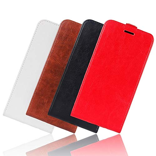 Protection intégrale iPhone 11 Pro clapet vertical cuir Crazy Horse rouge - 6