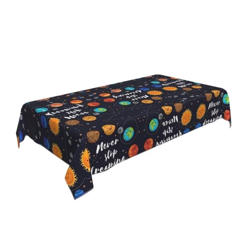 Nappe rectangulaire planète pour table de cuisine et fête