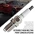 Tippwoo 4 PCS Car Engine Spark Plug, Waterproof Metal Vehicle Spark Ignition System Plug, Durable Automotive Spark Accessories, OEM Number #BKR5EIX11 5464, Compatible with Honda Mazda Lexus (Silver)