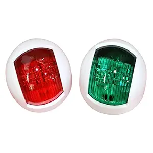 MERISHOPP 2pcs LED Navigation Light Nav Lamp Starboard Port for Marine Boat Yacht Ship Plastic Parts & Accessories | Boat Parts | Electrical & Lighting