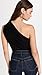 Norma Kamali Women's One Shoulder Peasant Top, Black, L