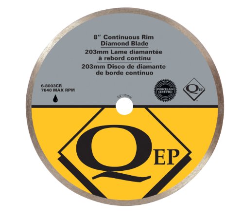 QEP 6-8003Q 8" Premium Continuous Rim Diamond Blade For Wet Cutting Porcelain