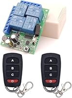 DieseRC Funkfernbedienung AC 220V/230V/240V 10A 4 Kanäle RF Relais Empfänger mit 2 Sendern für Motor Garagentor Licht Elektrische Vorhang DIY Drahtlose Fernbedienung
