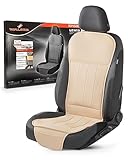 Edler Look: Der Sitzschoner besticht durch sein edles, minimalistisches Design und punktet auch in Sachen Sicherheit: Die Sitzauflage ist für Autositze mit integriertem Seitenairbag geeignet.