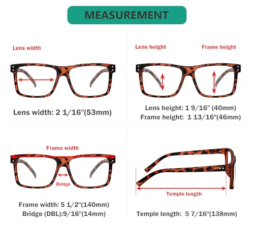 Image of Eyekepper 0.25 Reading Glasses Men, Readers for Women, 5 Pack Tortoise | Stylish Mens Womens Cheaters,Large Fashion Reader Eyeglasses,All-Day Comfort Spring Hinges,Scratch Resistant for Work /Crafts