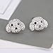 Bellitia Jewelry 925 Sterling Silber Fashion Teddy-Hund Ohrstecker für Frauen Damen, Mode Spinell Ohrringe Zirkonia Ohrschmuck Set