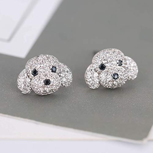 Bellitia Jewelry 925 Sterling Silber Fashion Teddy-Hund Ohrstecker für Frauen Damen, Mode Spinell Ohrringe Zirkonia Ohrschmuck Set