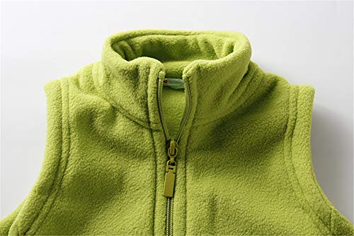 Image of Mud Kingdom Boys Girls Polar Fleece Vest Jacket Ligntweight Plain Vest Full Zipper Sleeveless