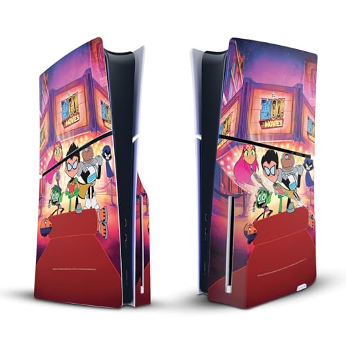 Skin PS5 Slim Disc Autocollant Vinyle Teen Titans Go Manette Console