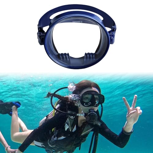 oshhni Máscara de mergulho de lente única, óculos de mergulhador, antiembaçante, à prova de vazament