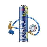 INfloo 5x Quick A/C 3-en-1 – Gaz R134a + Huile + Scellant | 5x185g (1,73L) | Climatiseur Voiture Jusqu'à 2016 | Remplaçant R134a | Gants