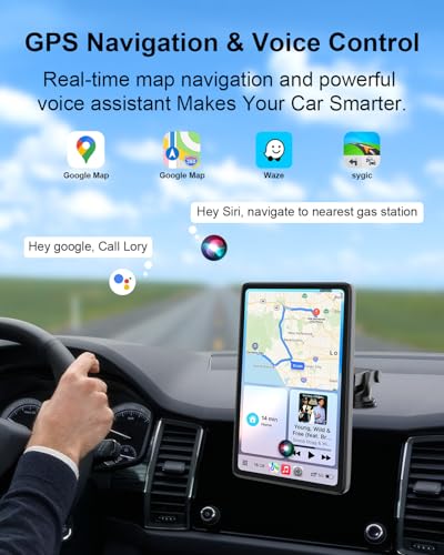 Upgraded Apple Carplay Screen for Car, 9" Wireless CarPlay & Android Auto Car Stereo Touch Screen, Car Play Supports Netflix/YouTube/TikTok, App Store, Screen Flip, GPS Navigation, Voice Control - Image 5