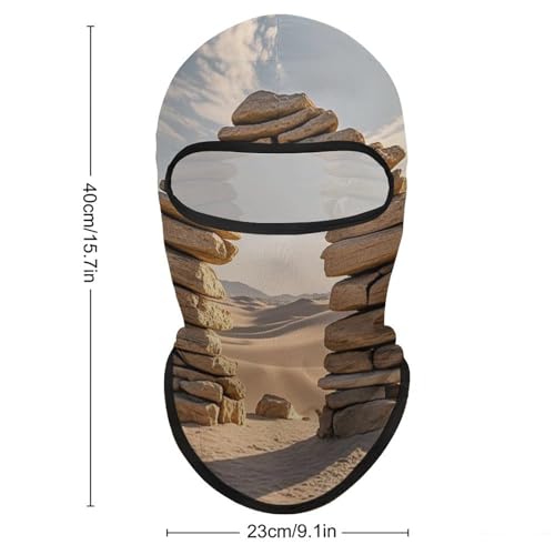 Balaclava Desert Rocks para hombre y mujer, máscara facial protectora contra el sol, transpirable, cubre toda la cabeza para senderismo, ciclismo, carrera y conducción miniatura 2